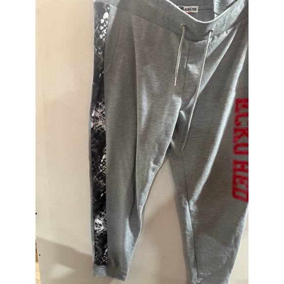 Ecko Red Jogger Pants Mens XL Gray Y2K Heather athletic Fit Drawstring Elastic - Picture 5 of 7